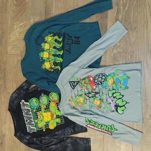 Kids Long Sleeve Shirt Bundle - Black, Teal, Gray